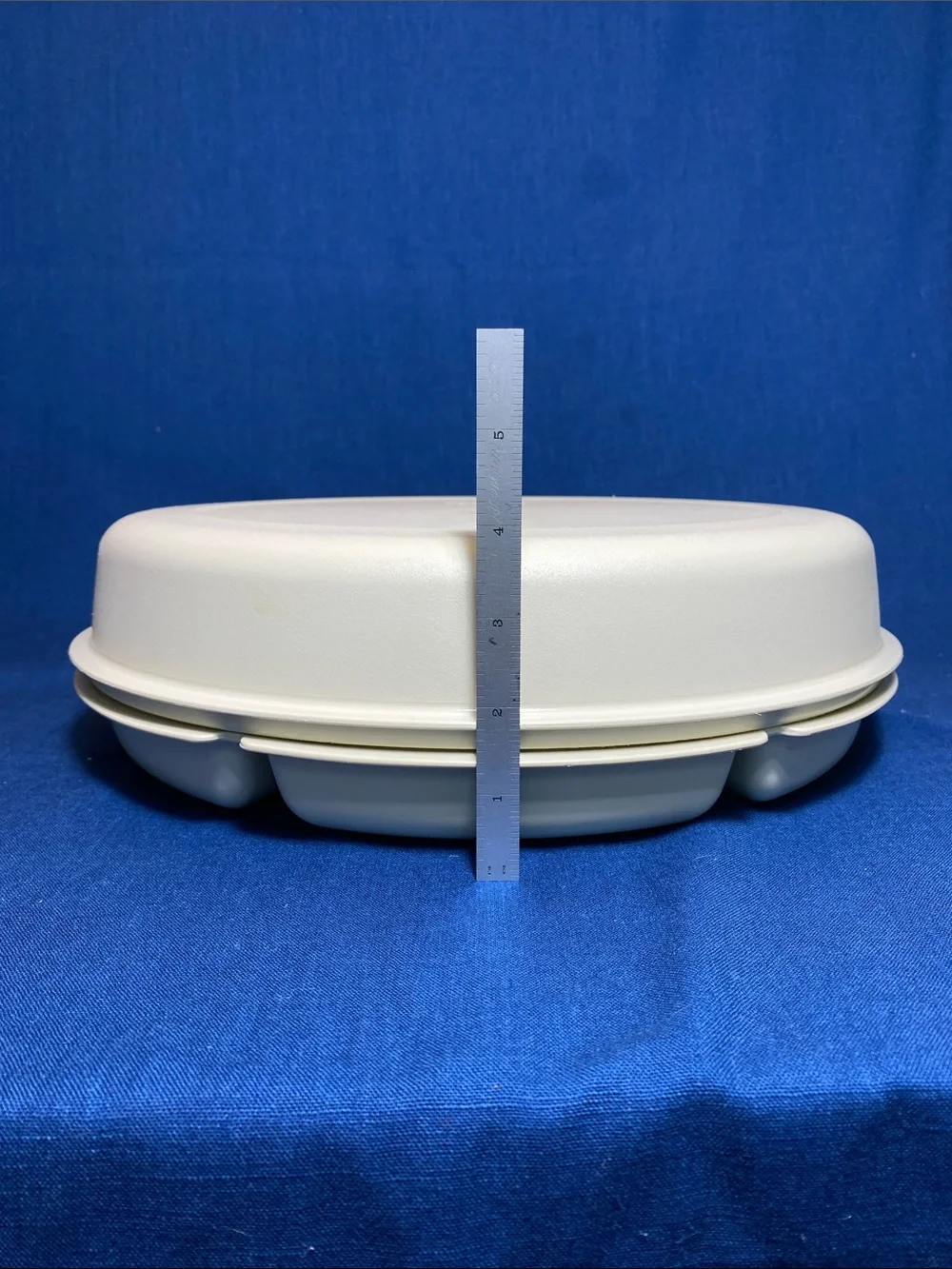 TUPPERWARE Serving Tray & Lid with 6 sections + Dip Container & Lid - Vintage
